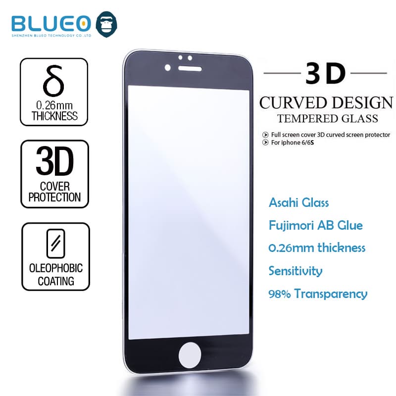 Blueo Anti shock 3D Edge tempered glass film for iphone